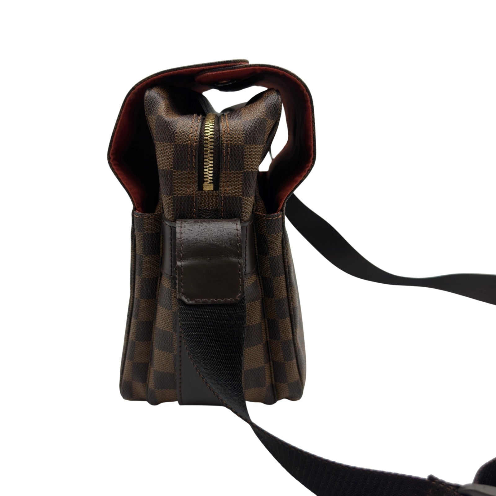 ★3日以内返品可★  LOUIS VUITTON ルイ・ヴィトン ダミエ ナヴィグリオ N45255 ショルダーバッグ ブラウン ベージュ コーティングキャンバス レザー メンズ ルイ・ヴィトン LOUIS VUITTON ナヴィグリオ N45255 ブラウン ダミエ