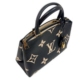 ルイ・ヴィトン LOUIS VUITTON プティ・パレPM M58913 ブラック/ベージュ　ゴールド金具 バイカラーモノグラムアンプラント レディース ハンドバッグ