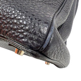 エルメス HERMES バーキン30 □F刻印　(2002年製) ブルーニュイ シルバー金具 フィヨルド ユニセックス ハンドバッグ