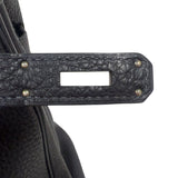 エルメス HERMES バーキン30 □F刻印　(2002年製) ブルーニュイ シルバー金具 フィヨルド ユニセックス ハンドバッグ