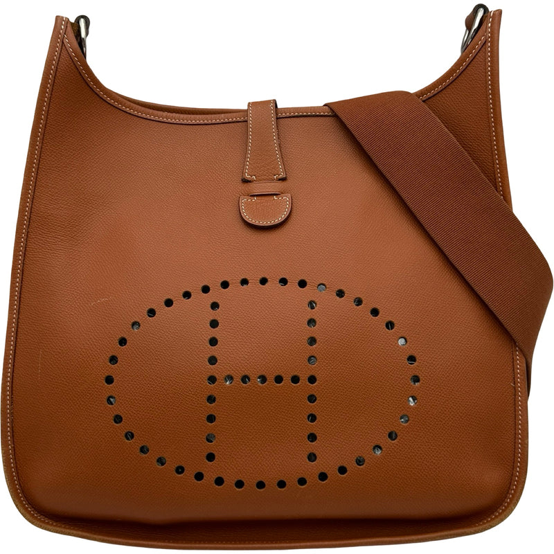 エルメス HERMES エヴリン1 GM □H刻印 ゴールド シルバー金具