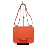エルメス HERMES コンスタンス３　24 Y刻印　(2020年製) ローズテキサス 　シルバー・レッド金具 エプソン レディース ショルダーバッグ