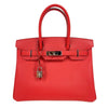 エルメス HERMES バーキン30 D刻印　(2019年製) ルージュクー　シルバー金具 エプソン ユニセックス ハンドバッグ