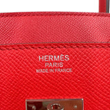 エルメス HERMES バーキン30 D刻印　(2019年製) ルージュクー　シルバー金具 エプソン ユニセックス ハンドバッグ