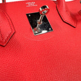 エルメス HERMES バーキン30 D刻印　(2019年製) ルージュクー　シルバー金具 エプソン ユニセックス ハンドバッグ