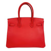 エルメス HERMES バーキン30 D刻印　(2019年製) ルージュクー　シルバー金具 エプソン ユニセックス ハンドバッグ