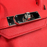 エルメス HERMES バーキン30 D刻印　(2019年製) ルージュクー　シルバー金具 エプソン ユニセックス ハンドバッグ