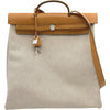 エルメス HERMES エールバッグMM □G刻印 ベージュ/ナチュラル シルバー金具 トワル レザー ユニセックス ハンドバッグ ショルダーバッグ