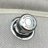 エルメス HERMES エールバッグMM □G刻印 ベージュ/ナチュラル シルバー金具 トワル レザー ユニセックス ハンドバッグ ショルダーバッグ