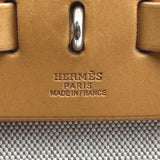 エルメス HERMES エールバッグMM □G刻印 ベージュ/ナチュラル シルバー金具 トワル レザー ユニセックス ハンドバッグ ショルダーバッグ