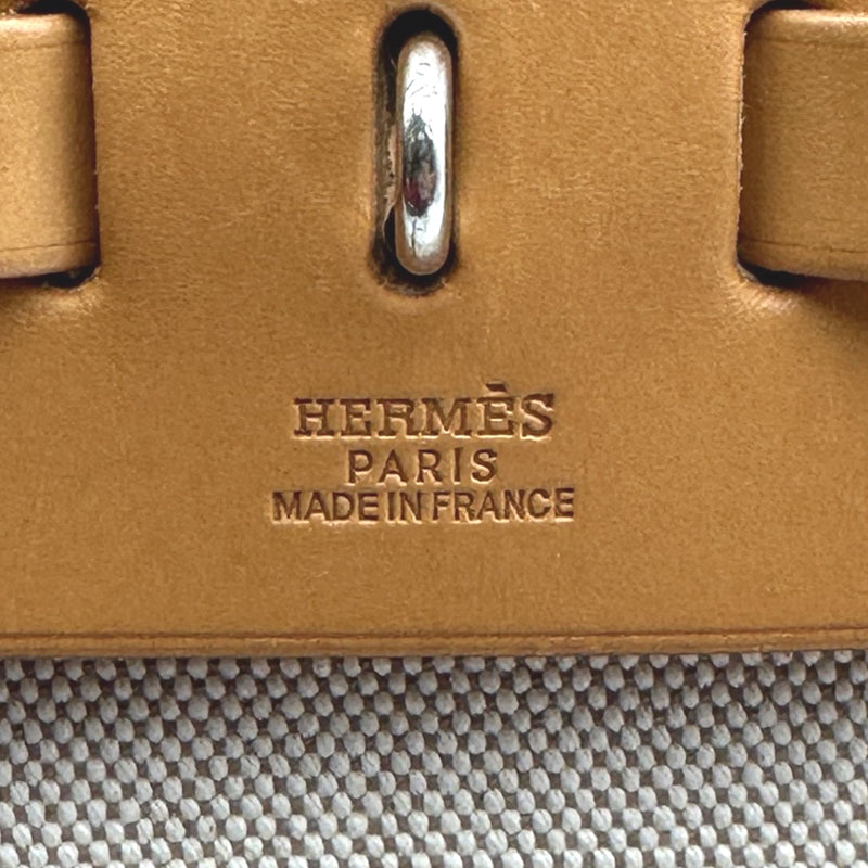 エルメス HERMES エールバッグMM □G刻印 ベージュ/ナチュラル