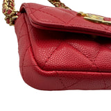 シャネル CHANEL マトラッセ ミニクラッチ AP2857 レッド ソフトキャビアスキン ショルダーバッグ