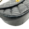 シャネル CHANEL ハーフムーン チェーンフラップバッグ 0番台 ブラック ゴールド金具 ラムスキン レディース ショルダーバッグ