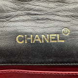 シャネル CHANEL ハーフムーン チェーンフラップバッグ 0番台 ブラック ゴールド金具 ラムスキン レディース ショルダーバッグ