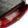 シャネル CHANEL ハーフムーン チェーンフラップバッグ 0番台 ブラック ゴールド金具 ラムスキン レディース ショルダーバッグ