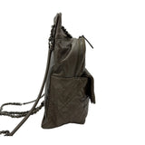 シャネル CHANEL マトラッセ リュックサック A90714 21番台 カーキ シルバー金具 エイジドカーフ レディース リュック・デイパック
