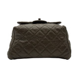 シャネル CHANEL マトラッセ リュックサック A90714 21番台 カーキ シルバー金具 エイジドカーフ レディース リュック・デイパック