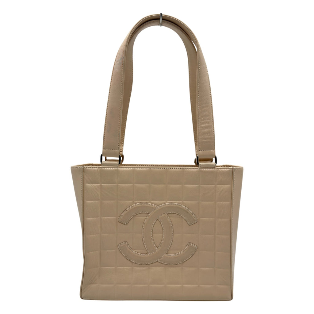 シャネル CHANEL チョコバーハンドバッグ 7番台 ベージュ シルバー金具