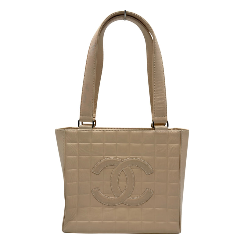 シャネル CHANEL チョコバーハンドバッグ 7番台 ベージュ シルバー金具