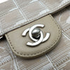 シャネル CHANEL ニュートラベルライン チェーンバッグ A15316 ベージュ シルバー金具 ナイロンジャガード レディース ショルダーバッグ