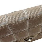 シャネル CHANEL ニュートラベルライン チェーンバッグ A15316 ベージュ シルバー金具 ナイロンジャガード レディース ショルダーバッグ