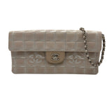 シャネル CHANEL ニュートラベルライン チェーンバッグ A15316 ベージュ シルバー金具 ナイロンジャガード レディース ショルダーバッグ