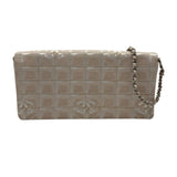シャネル CHANEL ニュートラベルライン チェーンバッグ A15316 ベージュ シルバー金具 ナイロンジャガード レディース ショルダーバッグ