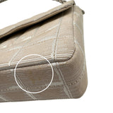 シャネル CHANEL ニュートラベルライン チェーンバッグ A15316 ベージュ シルバー金具 ナイロンジャガード レディース ショルダーバッグ