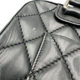 シャネル CHANEL ワイルドステッチ ハンドバッグ ブラック シルバー金具 カーフレザー レディース ハンドバッグ