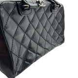 シャネル CHANEL ワイルドステッチ ハンドバッグ ブラック シルバー金具 カーフレザー レディース ハンドバッグ