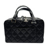 シャネル CHANEL ワイルドステッチ ハンドバッグ ブラック シルバー金具 カーフレザー レディース ハンドバッグ
