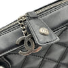 シャネル CHANEL ワイルドステッチ ハンドバッグ ブラック シルバー金具 カーフレザー レディース ハンドバッグ