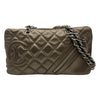 シャネル CHANEL コットンクラブ チェーンバッグ A34315 11番台 ブロンズ シルバー金具 ラムスキン レディース ショルダーバッグ