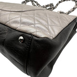 シャネル CHANEL ココマーク チェーントートバッグ シルバー/ブラック シルバー金具 ラムスキン レディース トートバッグ