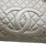 シャネル CHANEL ココマーク チェーントートバッグ シルバー/ブラック シルバー金具 ラムスキン レディース トートバッグ