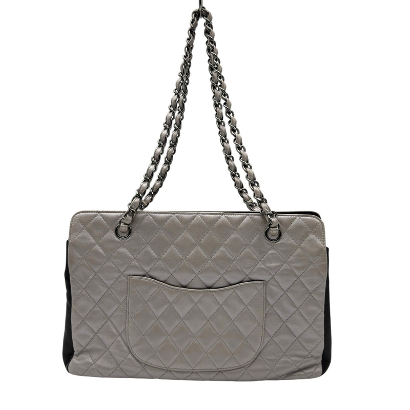 ル*イ様 シャネル　トートバッグ　ブラック　キルティング　シルバー シャネル CHANEL ココマーク チェーントートバッグ シルバー/ブラック
