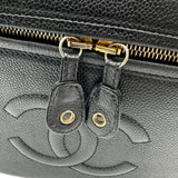 シャネル CHANEL ココマーク 2Wayバニティバッグ A06329 4番台 ブラック ゴールド金具 キャビアスキン レディース ハンドバッグ