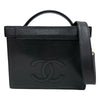 シャネル CHANEL ココマーク ボックス バニティバッグ A01999 ブラック ゴールド金具 キャビアスキン レディース ショルダーバッグ