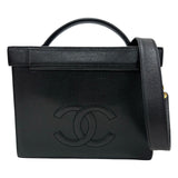 シャネル CHANEL ココマーク ボックス バニティバッグ A01999 ブラック ゴールド金具 キャビアスキン レディース ショルダーバッグ