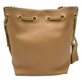 シャネル CHANEL パリローマ オンマイショルダーバッグ 23番台 ベージュ ゴールド金具 レザー レディース ショルダーバッグ