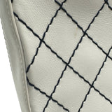 シャネル CHANEL ワイルドステッチ ハンドバッグ 6番台 ホワイト ゴールド金具 カーフ レディース トートバッグ