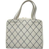 シャネル CHANEL ワイルドステッチ ハンドバッグ 6番台 ホワイト ゴールド金具 カーフ レディース トートバッグ