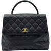 シャネル CHANEL マトラッセ トップハンドルバッグ A12397 7番台 ブラック ゴールド金具 キャビアスキン レディース ハンドバッグ