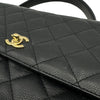 シャネル CHANEL マトラッセ トップハンドルバッグ A12397 7番台 ブラック ゴールド金具 キャビアスキン レディース ハンドバッグ