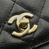 シャネル CHANEL マトラッセ トップハンドルバッグ A12397 7番台 ブラック ゴールド金具 キャビアスキン レディース ハンドバッグ