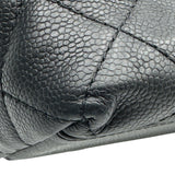シャネル CHANEL マトラッセ トップハンドルバッグ A12397 7番台 ブラック ゴールド金具 キャビアスキン レディース ハンドバッグ