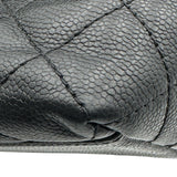 シャネル CHANEL マトラッセ トップハンドルバッグ A12397 7番台 ブラック ゴールド金具 キャビアスキン レディース ハンドバッグ
