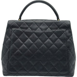 シャネル CHANEL マトラッセ トップハンドルバッグ A12397 7番台 ブラック ゴールド金具 キャビアスキン レディース ハンドバッグ
