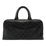 シャネル CHANEL ココマーク ボストンバッグ A20997 8番台 ブラック ゴールド金具 キャビアスキン レディース ボストンバッグ