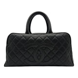 シャネル CHANEL ココマーク ボストンバッグ A20997 8番台 ブラック ゴールド金具 キャビアスキン レディース ボストンバッグ